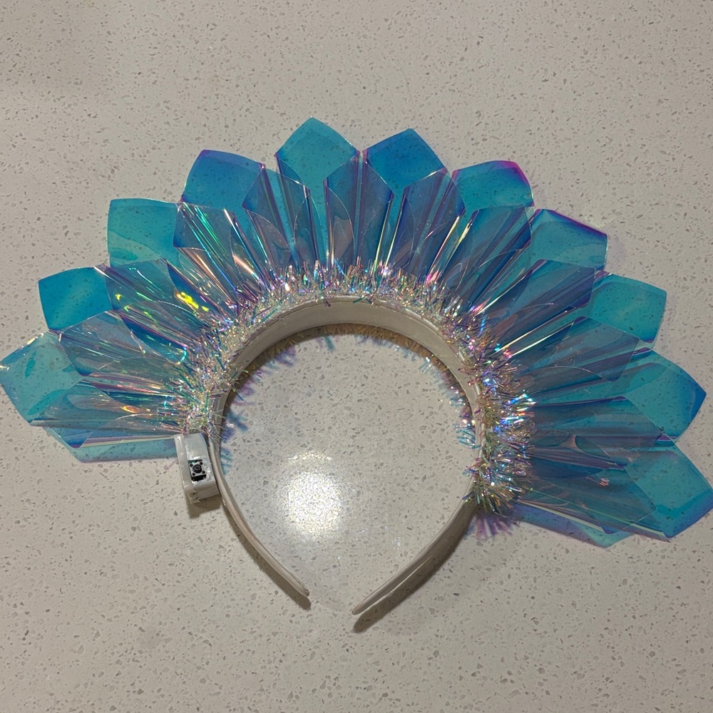 Iridescent Blue Crystal Headband